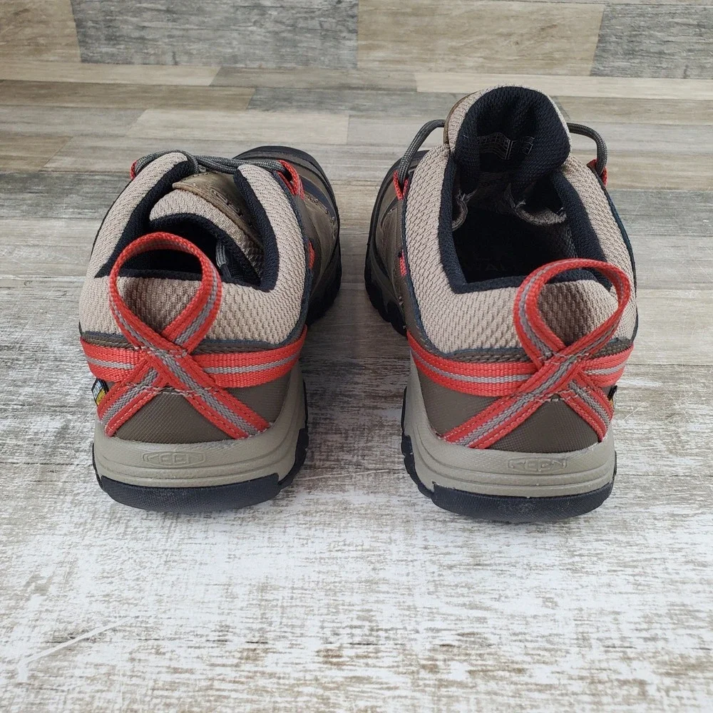 Keen Ridge Flex Mens Hiking Boot 9 Timberwolf Ketchup Lace-Up Low Top Waterproof